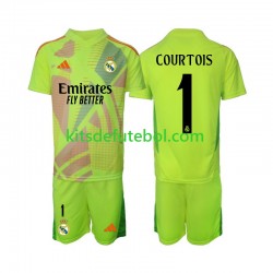 Camisola de Guarda-redes Real Madrid COURTOIS 1 Criança Quarto equipamento 2024-2025 Mangas Curtas