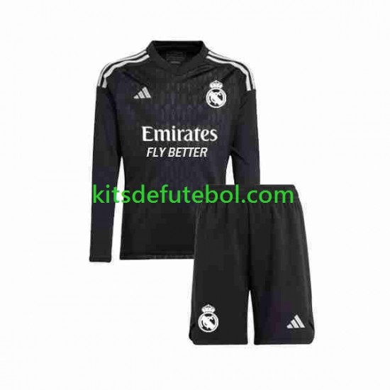 Camisola de Guarda-redes Real Madrid Criança Equipamento alternativo 2023-2024 Mangas Compridas