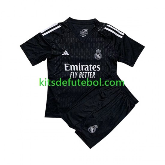 Camisola de Guarda-redes Real Madrid Criança Equipamento alternativo 2023-2024 Mangas Curtas