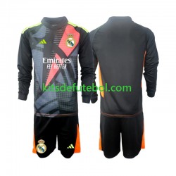 Camisola de Guarda-redes Real Madrid Preto Criança Equipamento alternativo 2024-2025 Mangas Compridas