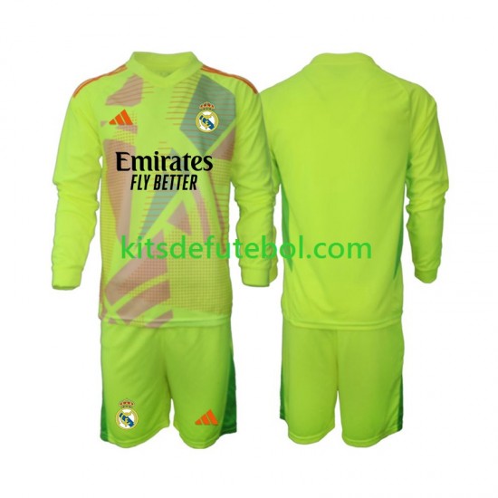 Camisola de Guarda-redes Real Madrid Criança Quarto equipamento 2024-2025 Mangas Compridas