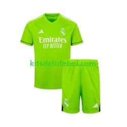 Camisola de Guarda-redes Real Madrid Criança Equipamento principal 2023-2024 Mangas Curtas