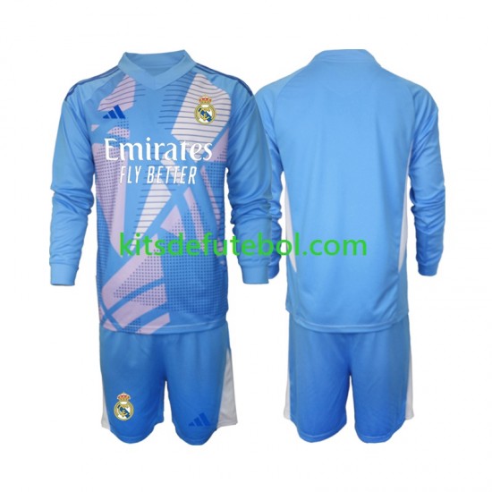 Camisola de Guarda-redes Real Madrid Criança Equipamento principal 2024-2025 Mangas Compridas