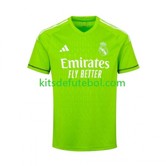 Camisola de Guarda-redes Real Madrid Homem Equipamento principal 2023-2024 Mangas Curtas