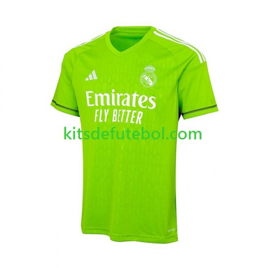 Camisola de Guarda-redes Real Madrid Homem Equipamento principal 2023-2024 Mangas Curtas
