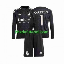 Camisola de Guarda-redes Real Madrid Thibaut Courtois 1 Criança Equipamento alternativo 2023-2024 Mangas Compridas