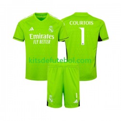 Camisola de Guarda-redes Real Madrid Thibaut Courtois 1 Criança Equipamento principal 2023-2024 Mangas Curtas