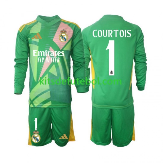 Camisola de Guarda-redes Real Madrid Thibaut Courtois 1 Criança Terceiro equipamento 2024-2025 Mangas Compridas
