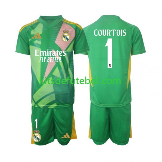 Camisola de Guarda-redes Real Madrid Thibaut Courtois 1 Criança Terceiro equipamento 2024-2025 Mangas Curtas