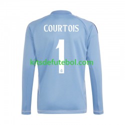 Camisola de Guarda-redes Real Madrid Azul Thibaut Courtois 1 Homem Equipamento principal 2024-2025 Mangas Compridas