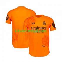 Camisola de Guarda-redes Real Madrid Laranja Y3 Homem Criança Terceiro equipamento 2023-2024 Mangas Curtas