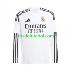Camisola Real Madrid Branco Homem Equipamento principal 2024-2025 Mangas Compridas