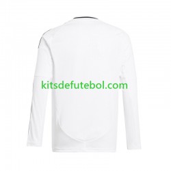 Camisola Real Madrid Branco Homem Equipamento principal 2024-2025 Mangas Compridas