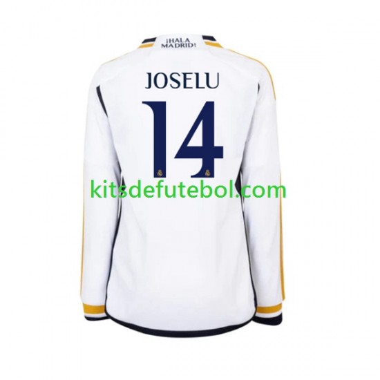 Camisola Real Madrid JOSELU 14 Homem Equipamento principal 2023-2024 Mangas Compridas