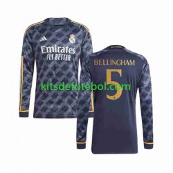 Camisola Real Madrid Jude Bellingham 5 Homem Equipamento alternativo 2023-2024 Mangas Compridas
