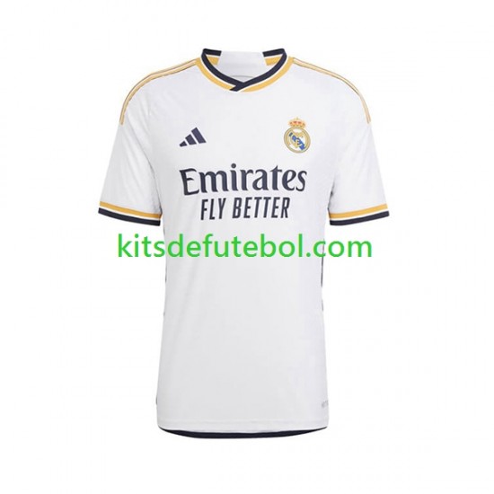 Camisola Real Madrid Jude Bellingham 5 Criança Equipamento principal 2023-2024 Mangas Curtas