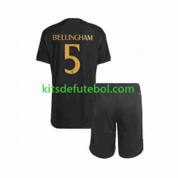 Camisola Real Madrid Jude Bellingham 5 Criança Terceiro equipamento 2023-2024 Mangas Curtas