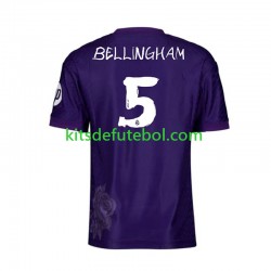 Camisola Real Madrid Púrpura Jude Bellingham 5 Y-3 Homem Quarto equipamento 2023-2024 Mangas Curtas
