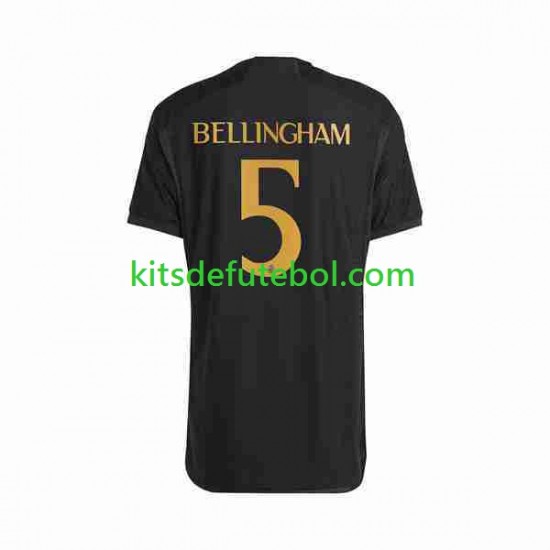 Camisola Real Madrid Jude Bellingham 5 Homem Terceiro equipamento 2023-2024 Mangas Curtas