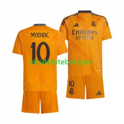 Camisola Real Madrid Luka Modric 10 Criança Equipamento alternativo 2024-2025 Mangas Curtas