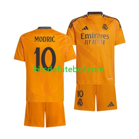 Camisola Real Madrid Luka Modric 10 Criança Equipamento alternativo 2024-2025 Mangas Curtas