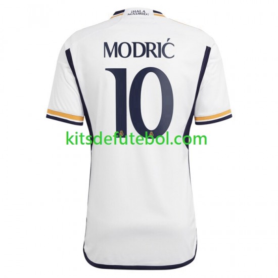 Camisola Real Madrid Modric 10 Homem Equipamento principal 2023-2024 Mangas Curtas