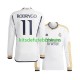 Camisola Real Madrid Rodrygo Goes 11 Homem Equipamento principal 2023-2024 Mangas Compridas