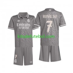 Camisola Real Madrid Ronaldo 7 Criança Terceiro equipamento 2024-2025 Mangas Curtas