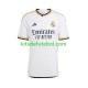 Camisola Real Madrid TCHOUAMENI 18 Criança Equipamento principal 2023-2024 Mangas Curtas