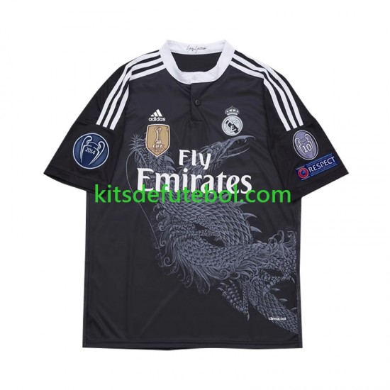 Camisola Retrô Real Madrid Homem Terceiro equipamento 2014 Mangas Curtas
