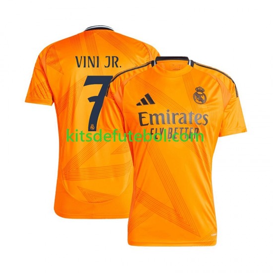 Camisola Real Madrid VINI JR 7 Homem Equipamento alternativo 2024-2025 Mangas Curtas