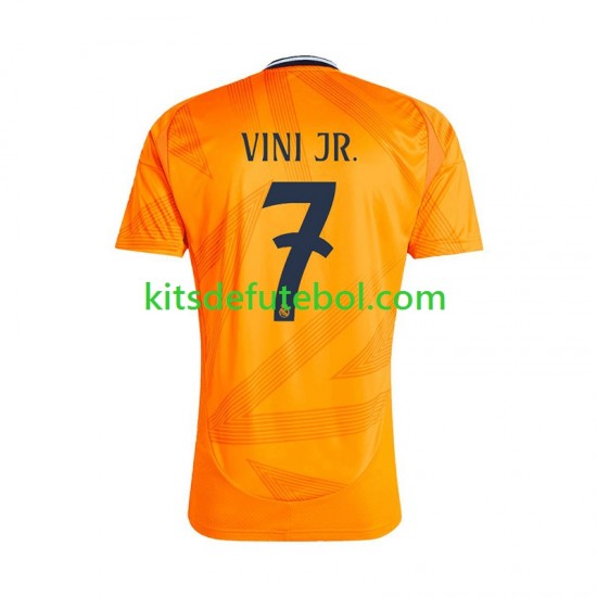 Camisola Real Madrid VINI JR 7 Homem Equipamento alternativo 2024-2025 Mangas Curtas
