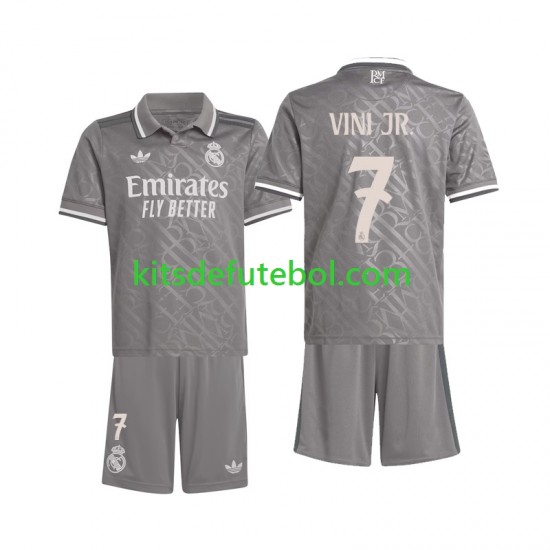 Camisola Real Madrid Vini JR. 7 Criança Terceiro equipamento 2024-2025 Mangas Curtas