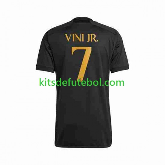 Camisola Real Madrid Vini Jr 7 Homem Terceiro equipamento 2023-2024 Mangas Curtas