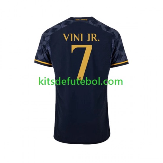 Camisola Real Madrid Vinicius Junior 7 Homem Equipamento alternativo 2023-2024 Mangas Curtas
