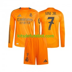 Camisola Real Madrid Vinicius Junior 7 Criança Equipamento alternativo 2024-2025 Mangas Compridas