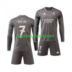 Camisola Real Madrid Vinicius Junior 7 Criança Terceiro equipamento 2024-2025 Mangas Compridas