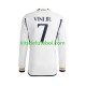 Camisola Real Madrid Vinicius Junior 7 Homem Equipamento principal 2023-2024 Mangas Compridas