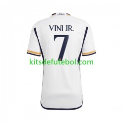 Camisola Real Madrid Vinicius Junior 7 Homem Equipamento principal 2023-2024 Mangas Curtas