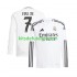 Camisola Real Madrid Branco Vinicius Junior 7 Homem Equipamento principal 2024-2025 Mangas Compridas