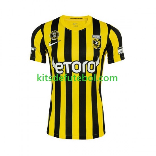 Camisola SBV Vitesse Homem Equipamento principal 2022-2023 Mangas Curtas