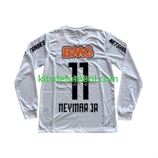 Camisola Retrô Santos FC Neymar JR 11 - Homem Equipamento principal 2011 2012 Mangas Compridas