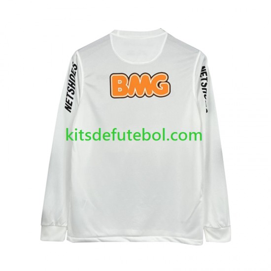 Camisola Retrô Santos FC - Homem Equipamento principal 2011 2012 Mangas Compridas