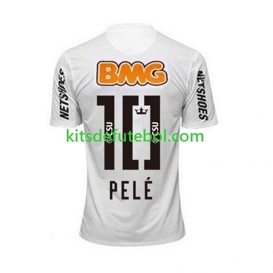 Camisola Retrô Santos PELE 10 - Homem Equipamento principal 2011 2012 Mangas Curtas