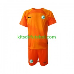 Camisola de Guarda-redes Seleção da Saudita Criança Equipamento alternativo Mundial 2022 Mangas Curtas
