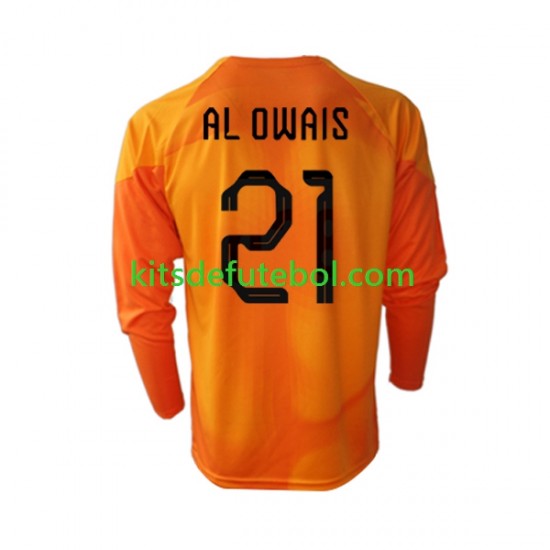 Camisola de Guarda-redes Seleção da Saudita Mohammed Al-Owais 21 Homem Equipamento alternativo Mundial 2022 Mangas Compridas