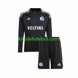 Camisola de Guarda-redes Schalke 04 Criança Equipamento alternativo 2023-2024 Mangas Compridas
