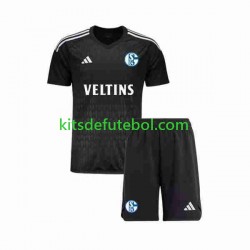 Camisola de Guarda-redes Schalke 04 Criança Equipamento alternativo 2023-2024 Mangas Curtas