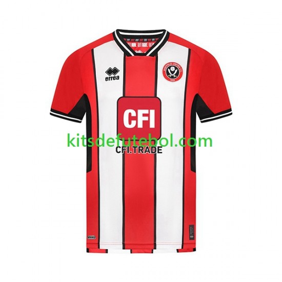 Camisola Sheffield United Homem Equipamento principal 2023-2024 Mangas Curtas