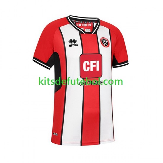 Camisola Sheffield United Homem Equipamento principal 2023-2024 Mangas Curtas